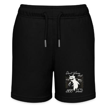 Lustiger Geist, frecher Spruch, Boo-Sheet, Pun - Stanley/Stella Teenager Bio-Joggingshorts MINI BOLTER - Schwarz - Vorne