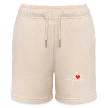 Sylt Skyline Nordsee Herzschlag Nordfriesen Sylter - Stanley/Stella Teenager Bio-Joggingshorts MINI BOLTER - Natur - Vorne