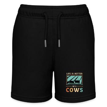 Cattle Farming Life Is Better With Cows Livestock - Stanley/Stella MINI BOLTER Organic Teen Jogging Shorts - black - Front