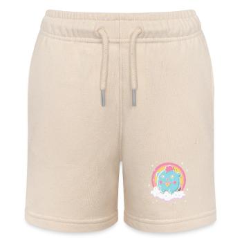 Niedliches Ding mit Regenbogen - Stanley/Stella Teenager Bio-Joggingshorts MINI BOLTER - Natur - Vorne