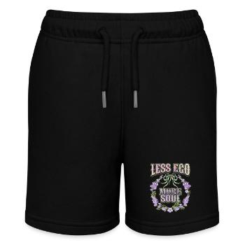 Motivational Quote, Quote Egoism, Lavender Wreath - Stanley/Stella MINI BOLTER Organic Teen Jogging Shorts - black - Front