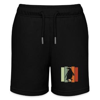 Penguin Retro Animal Penguin Lover Antarctica - Stanley/Stella MINI BOLTER Organic Teen Jogging Shorts - black - Front