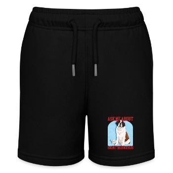 Bernhardiner Hund St. Bernhardshund Geschenk - Stanley/Stella Teenager Bio-Joggingshorts MINI BOLTER - Schwarz - Vorne
