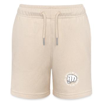 Jesus ist mein Fels - Hapkido ist mein Schlag - Stanley/Stella Teenager Bio-Joggingshorts MINI BOLTER - Natur - Vorne