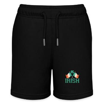 Drapeau irlandais patriotique Irlande trèfle feuille - Short bio MINI BOLTER Stanley/Stella Ado - noir - Devant