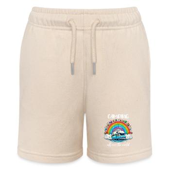Camping all over the world World Tour Limitless - Stanley/Stella MINI BOLTER Organic Teen Jogging Shorts - soft Ecru - Front