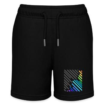 Rayures grises colorées - Short bio MINI BOLTER Stanley/Stella Ado - noir - Devant