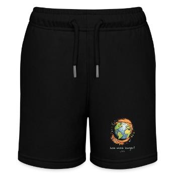 How much longer, sustainability earth - Stanley/Stella MINI BOLTER Organic Teen Jogging Shorts - black - Front