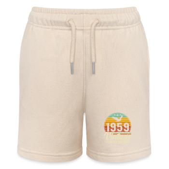 Born in 1959 - Legendary 65th Birthday - Stanley/Stella MINI BOLTER Organic Teen Jogging Shorts - soft Ecru - Front