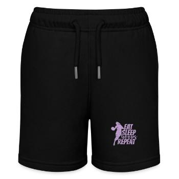 Eat Sleep hoops Repeat Basketball Women - Stanley/Stella MINI BOLTER Organic Teen Jogging Shorts - black - Front