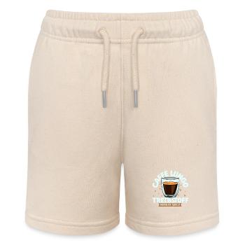 Mein Treibstoff ist Caffè Lungo - Stanley/Stella Teenager Bio-Joggingshorts MINI BOLTER - Natur - Vorne