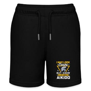 Ich sehe vielleicht verrückt aus, aber ich weiß eine Menge über Aikido - Stanley/Stella Teenager Bio-Joggingshorts MINI BOLTER - Schwarz - Vorne