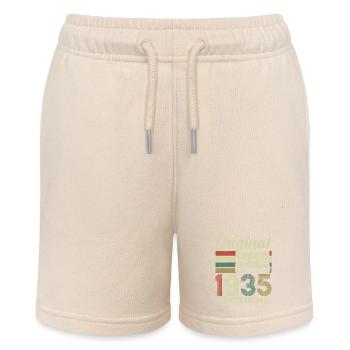 Vintage Geburtstagsfreude 1935 - Stanley/Stella Teenager Bio-Joggingshorts MINI BOLTER - Natur - Vorne