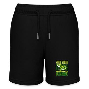 Kleiner Wasserfrosch - Stanley/Stella Teenager Bio-Joggingshorts MINI BOLTER - Schwarz - Vorne