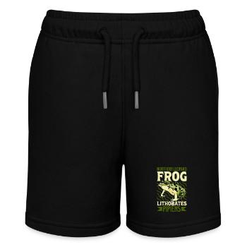 Leopardfrosch - Stanley/Stella Teenager Bio-Joggingshorts MINI BOLTER - Schwarz - Vorne