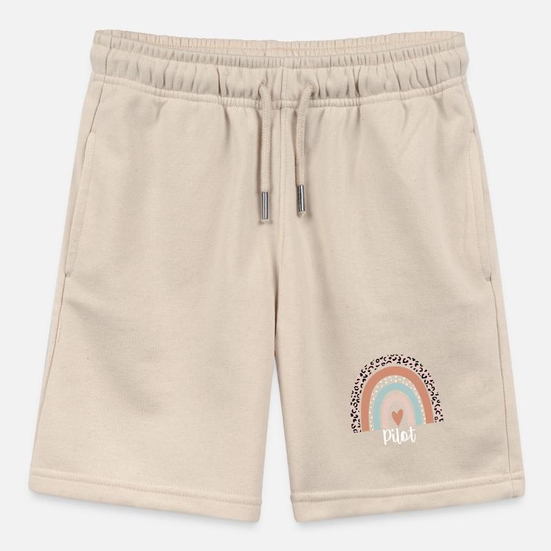 Pilot Rainbow Leopard Funny Pilot Appreciation Stanley/Stella MINI BOLTER Organic Teen Jogging Shorts