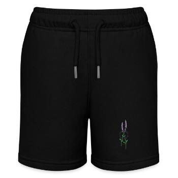 Lavendel Pflanze Garten Duft Aroma - Stanley/Stella Teenager Bio-Joggingshorts MINI BOLTER - Schwarz - Vorne