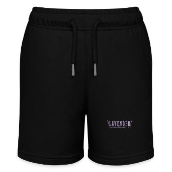 Lavendel Vibes Pflanze Garten Duft - Stanley/Stella Teenager Bio-Joggingshorts MINI BOLTER - Schwarz - Vorne