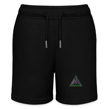 Lavendel im Dreieck Pflanze Garten Duft - Stanley/Stella Teenager Bio-Joggingshorts MINI BOLTER - Schwarz - Vorne