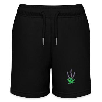 Pflanze Lavendel Garten Duft Kräuter - Stanley/Stella Teenager Bio-Joggingshorts MINI BOLTER - Schwarz - Vorne