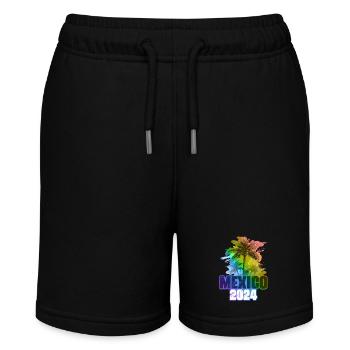 Mexico 2024 Holiday Palm Trees Colorful - Stanley/Stella MINI BOLTER Organic Teen Jogging Shorts - black - Front