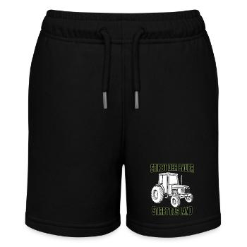 Stirbt der Bauer stirbt das Land Bauernproteste - Stanley/Stella Teenager Bio-Joggingshorts MINI BOLTER - Schwarz - Vorne