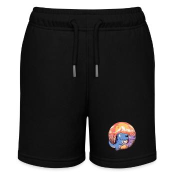 Drachen Märchenfigur Fantasy Kinder Dinos Baby - Stanley/Stella Teenager Bio-Joggingshorts MINI BOLTER - Schwarz - Vorne