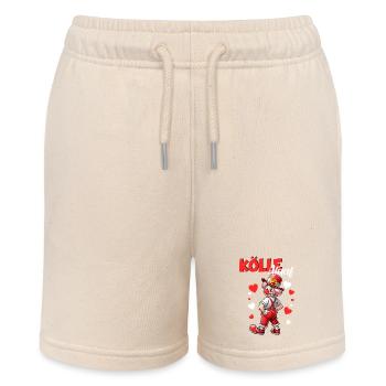 Köln Kölle Alaaf Karneval Clown Rut Wiess Kostüm - Stanley/Stella Teenager Bio-Joggingshorts MINI BOLTER - Natur - Vorne