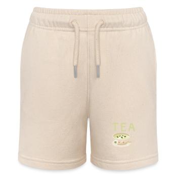 Tea Time Cute Tea Lover Kawaii Tea - Stanley/Stella MINI BOLTER Organic Teen Jogging Shorts - soft Ecru - Front