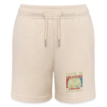 Level 18 Unlocked - Stanley/Stella MINI BOLTER Organic Teen Jogging Shorts - soft Ecru - Front
