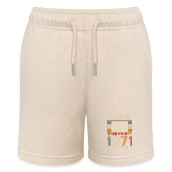Geburtstagsfreude '71 - Stanley/Stella Teenager Bio-Joggingshorts MINI BOLTER - Natur - Vorne