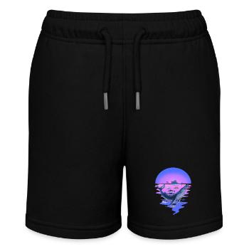 Meerestiere Meeressäuger Fische Fisch Ozean Flosse - Stanley/Stella Teenager Bio-Joggingshorts MINI BOLTER - Schwarz - Vorne