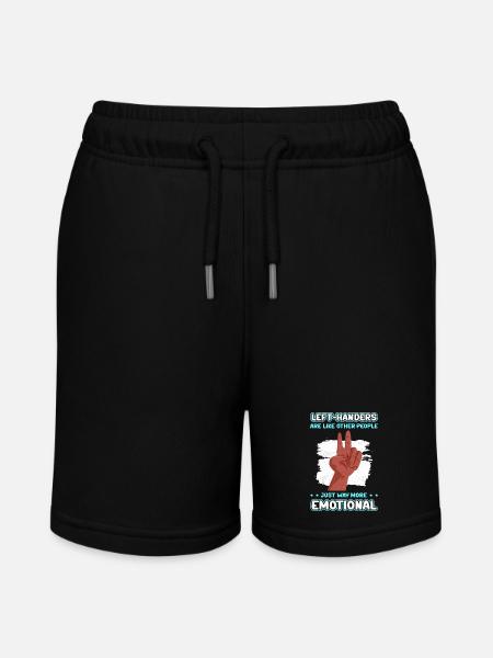 Linkshändig Linkshändige Linkshänder Geschenk - Stanley/Stella Teenager Bio-Joggingshorts MINI BOLTER - Schwarz