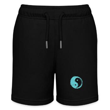 Yin Yang Symbol Zeichen Harmonie - Stanley/Stella Teenager Bio-Joggingshorts MINI BOLTER - Schwarz - Vorne