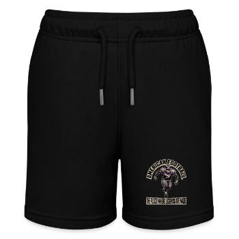 Touchdown Unsere American Football Kollektion - Stanley/Stella Teenager Bio-Joggingshorts MINI BOLTER - Schwarz - Vorne