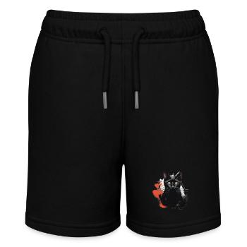 Black Cats - Stanley/Stella MINI BOLTER Organic Teen Jogging Shorts - black - Front