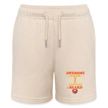Awesome Dads Have Tattoos And Beard - Stanley/Stella MINI BOLTER Organic Teen Jogging Shorts - soft Ecru - Front
