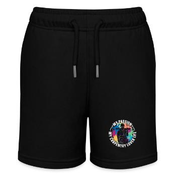 Carpentry Lover My Passion My Carpentry Woodworker - Stanley/Stella Teenager Bio-Joggingshorts MINI BOLTER - Schwarz - Vorne