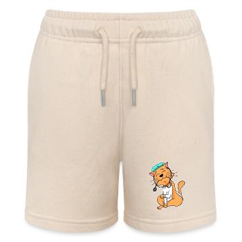 Animal Veterinarian Veterinary Medicine Gift - Stanley/Stella MINI BOLTER Organic Teen Jogging Shorts - soft Ecru - Front