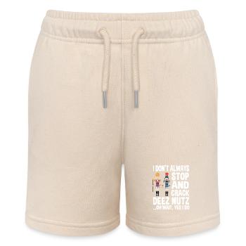 Lustiger Nussknacker Spruch - Stanley/Stella Teenager Bio-Joggingshorts MINI BOLTER - Natur - Vorne