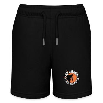 Rock Climber My Passion My Rock Mountaineering - Stanley/Stella Teenager Bio-Joggingshorts MINI BOLTER - Schwarz - Vorne