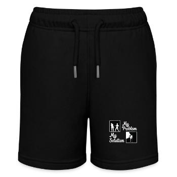 Rock Climber My Problem My Solution Pictogram Mom - Stanley/Stella Teenager Bio-Joggingshorts MINI BOLTER - Schwarz - Vorne
