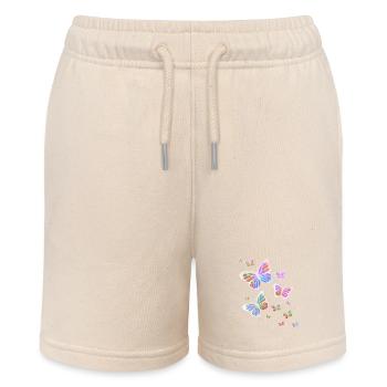 Schmetterling Schmetterling Tier bunt Farbe - Stanley/Stella Teenager Bio-Joggingshorts MINI BOLTER - Natur - Vorne