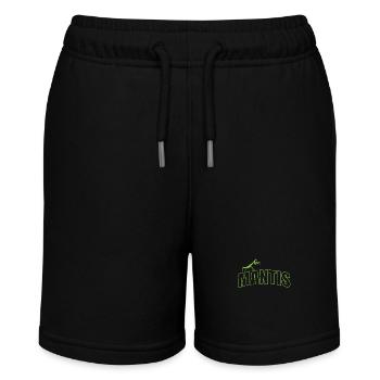 Mantis Insekt auf der Schrift - Stanley/Stella Teenager Bio-Joggingshorts MINI BOLTER - Schwarz - Vorne