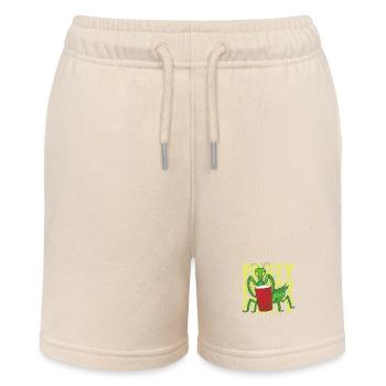 Party Gottesanbeterin mit Drink - Stanley/Stella Teenager Bio-Joggingshorts MINI BOLTER - Natur - Vorne