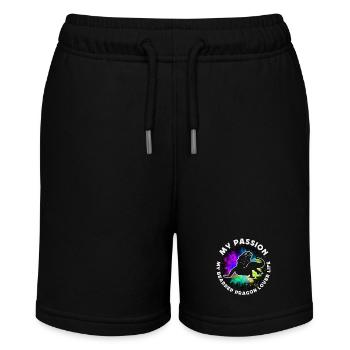 Bearded Dragon Lover My Passion My Bearded Reptile - Stanley/Stella MINI BOLTER Organic Teen Jogging Shorts - black - Front