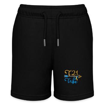 Sensibilisation au syndrome de Down Ruban bleu jaune T21 - Short bio MINI BOLTER Stanley/Stella Ado - noir - Devant