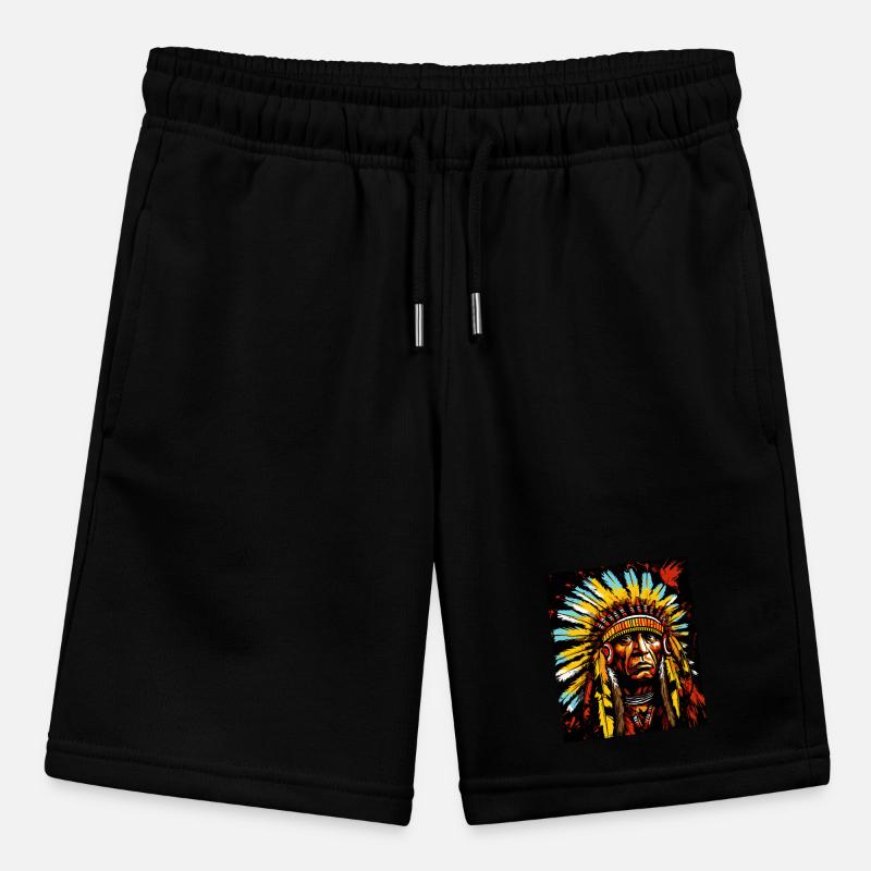Apache Indianer Häuptling Stanley/Stella Teenager Bio-Joggingshorts MINI BOLTER
