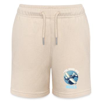 Model Making Model Airplane Airfield Flying Funny - Stanley/Stella MINI BOLTER Organic Teen Jogging Shorts - soft Ecru - Front