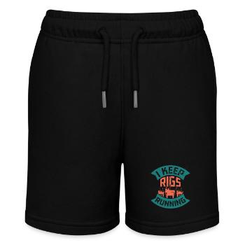 I Keep Rigs Running Oil Rig Oilfield Worker - Stanley/Stella MINI BOLTER Organic Teen Jogging Shorts - black - Front